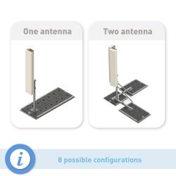 Self-supporting antenna support MODULITE