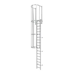 Ladder with crinoline, front exit