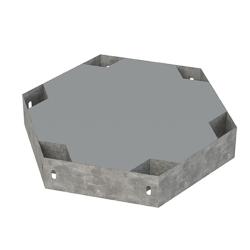 Hexagon slab with resiliant