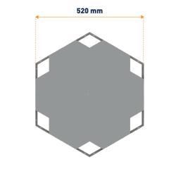 Hexagon slab with resiliant