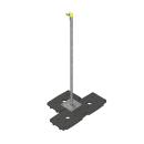 Free-standing GPS antenna mount height 2000