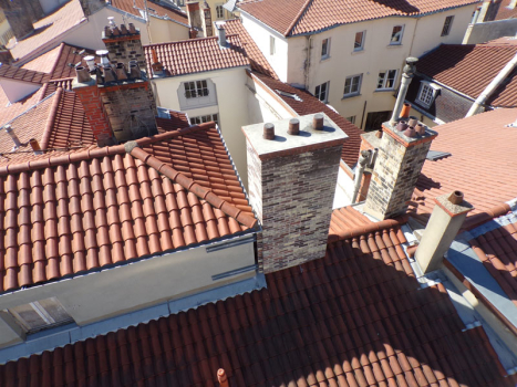 Brick finish chimneys