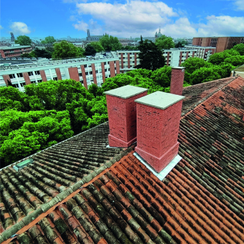 Brick finish chimneys